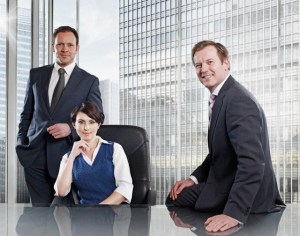 Portrait of business people in board room