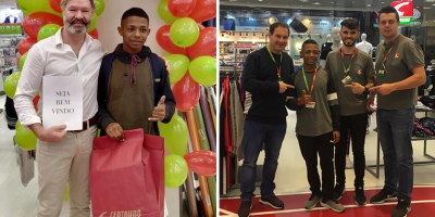 Mais do que um par de calças, Sidmar acabou ganhando um emprego na loja